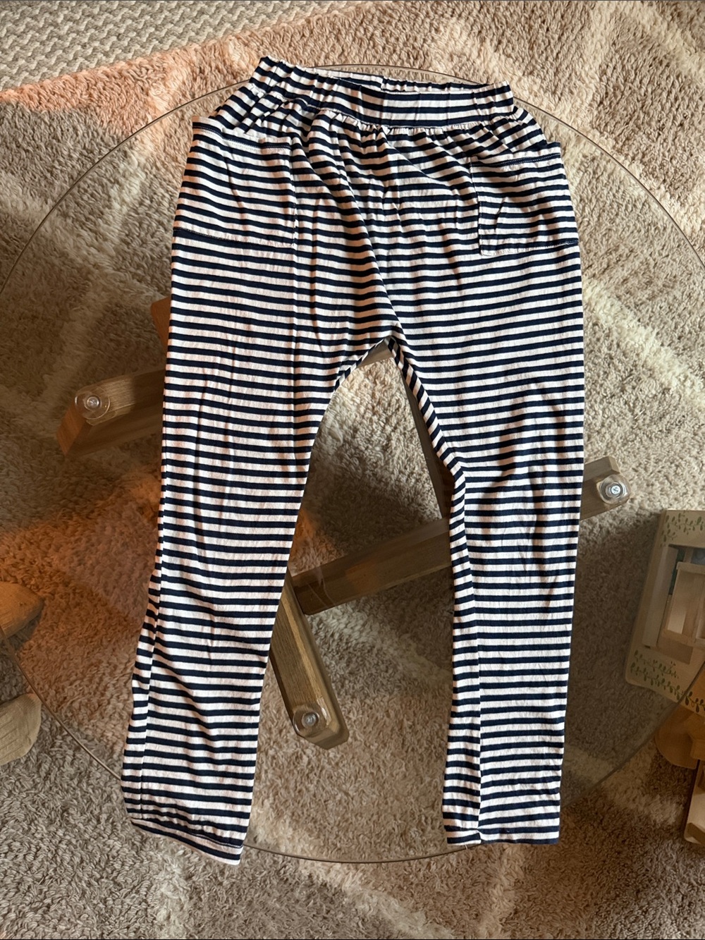 🌈GO GENTLY NATION 🌈 Jersey Baggy Harem • 8Y / navy stripe